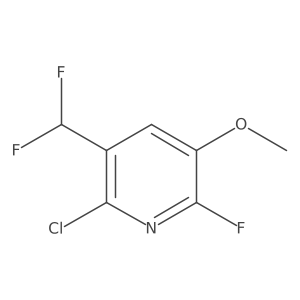 2-Chloro-3-(difluoromethyl)-6-fluoro-5-methoxypyridine Structure