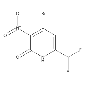 4-Bromo-6-(difluoromethyl)-3-nitropyridin-2-ol Structure