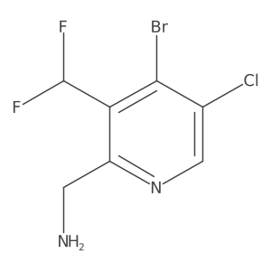 2-(Aminomethyl)-4-bromo-5-chloro-3-(difluoromethyl)pyridine结构式