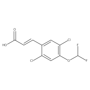 2,5-Dichloro-4-(difluoromethoxy)cinnamic acid结构式