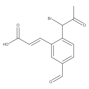 2-(1-Bromo-2-oxopropyl)-5-formylcinnamic acid Structure