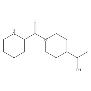 (4-(1-Hydroxyethyl)piperidin-1-yl)(piperidin-2-yl)methanone Structure