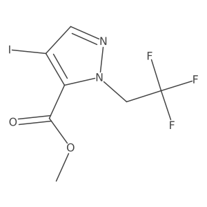 methyl 4-iodo-1-(2,2,2-trifluoroethyl)-1H-pyrazole-5-carboxylate结构式