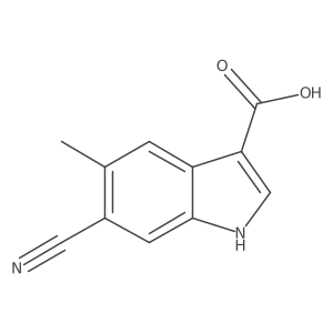 6-cyano-5-methyl-1H-indole-3-carboxylic acid结构式