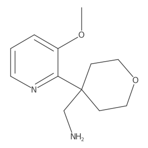 [4-(3-Methoxypyridin-2-yl)-tetrahydro-2H-pyran-4-yl]methanamine结构式