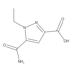 5-carbamoyl-1-ethyl-1H-pyrazole-3-carboxylic acid Structure
