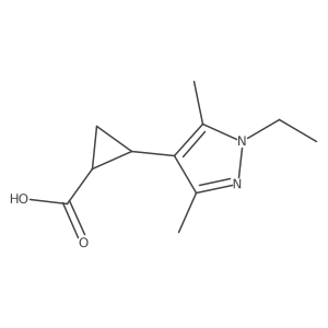 2-(1-Ethyl-3,5-dimethyl-1h-pyrazol-4-yl)cyclopropane-1-carboxylic acid Structure