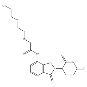 2-[2-(2-aminoethoxy)ethoxy]-N-[2-(2,6-dioxo-3-piperidyl)-1-oxo-isoindolin-4-yl]acetamide结构式