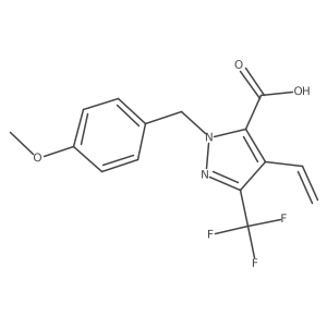1-(4-Methoxybenzyl)-3-(trifluoromethyl)-4-vinyl-1H-pyrazole-5-carboxylic acid Structure