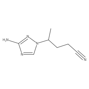 4-(3-amino-1H-1,2,4-triazol-1-yl)pentanenitrile结构式