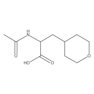 (2R)-2-acetamido-3-(oxan-4-yl)propanoic acid结构式
