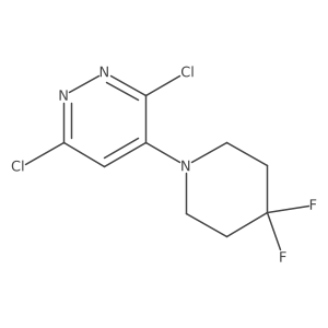 3,6-Dichloro-4-(4,4-difluoropiperidin-1-yl)pyridazine结构式