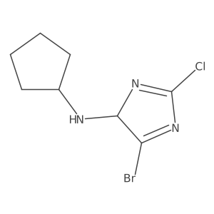 5-Bromo-2-chloro-N-cyclopentyl-4H-imidazol-4-amine结构式
