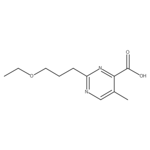 2-(3-Ethoxypropyl)-5-methylpyrimidine-4-carboxylic acid结构式