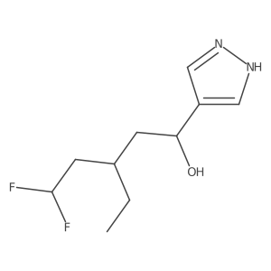 3-ethyl-5,5-difluoro-1-(1H-pyrazol-4-yl)pentan-1-ol Structure