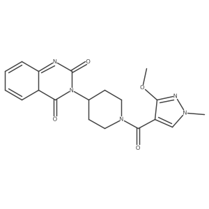 3-[1-(3-methoxy-1-methylpyrazole-4-carbonyl)piperidin-4-yl]-4aH-quinazoline-2,4-dione结构式
