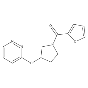 Furan-2-yl(3-(pyridazin-3-yloxy)pyrrolidin-1-yl)methanone结构式