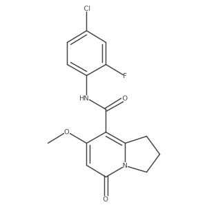 N-(4-chloro-2-fluorophenyl)-7-methoxy-5-oxo-1,2,3,5-tetrahydroindolizine-8-carboxamide Structure