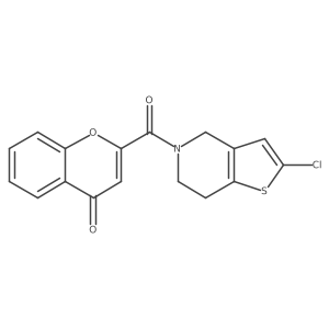 2-(2-chloro-4,5,6,7-tetrahydrothieno[3,2-c]pyridine-5-carbonyl)-4H-chromen-4-one Structure