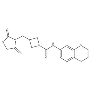 N-(2,3-dihydrobenzo[b][1,4]dioxin-6-yl)-3-((2,4-dioxooxazolidin-3-yl)methyl)azetidine-1-carboxamide Structure