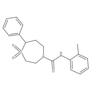 N-(2-methylphenyl)-1,1-dioxo-7-phenyl-1lambda6,4-thiazepane-4-carboxamide结构式
