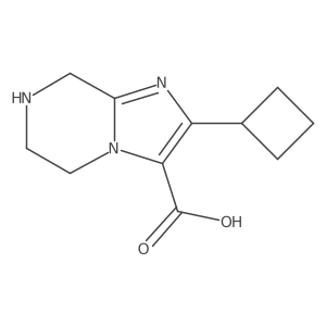 2-Cyclobutyl-5H,6H,7H,8H-imidazo[1,2-a]pyrazine-3-carboxylic acid Structure