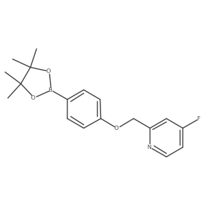 4-Fluoro-2-[[4-(4,4,5,5-tetramethyl-1,3,2-dioxaborolan-2-yl)phenoxy]methyl]pyridine结构式