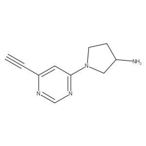 1-(6-Ethynylpyrimidin-4-yl)pyrrolidin-3-amine结构式