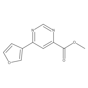 Methyl 6-(furan-3-yl)pyrimidine-4-carboxylate结构式