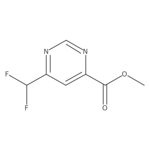 Methyl 6-(difluoromethyl)pyrimidine-4-carboxylate结构式