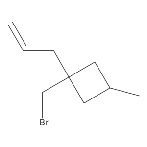1-(Bromomethyl)-3-methyl-1-(prop-2-en-1-yl)cyclobutane结构式