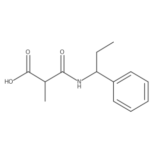 2-methyl-2-{[(1R)-1-phenylpropyl]carbamoyl}acetic acid Structure