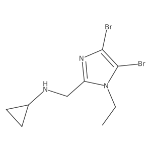N-[(4,5-dibromo-1-ethyl-1H-imidazol-2-yl)methyl]cyclopropanamine Structure