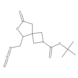 Tert-butyl 5-(azidomethyl)-7-oxo-6-oxa-2-azaspiro[3.4]octane-2-carboxylate Structure