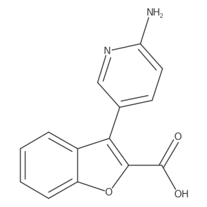 3-(6-Aminopyridin-3-yl)-1-benzofuran-2-carboxylic acid Structure