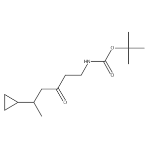 tert-butyl N-(5-cyclopropyl-3-oxohexyl)carbamate结构式