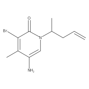 5-Amino-3-bromo-4-methyl-1-(pent-4-en-2-yl)-1,2-dihydropyridin-2-one结构式
