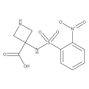 3-(2-Nitrobenzenesulfonamido)azetidine-3-carboxylic acid Structure