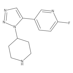 2-fluoro-5-[1-(piperidin-4-yl)-1H-1,2,3-triazol-5-yl]pyridine结构式