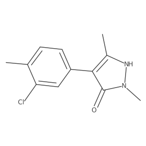 4-(3-chloro-4-methylphenyl)-1,3-dimethyl-1H-pyrazol-5-ol结构式