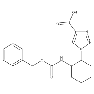 rac-1-[(1R,2S)-2-{[(benzyloxy)carbonyl]amino}cyclohexyl]-1H-1,2,3-triazole-4-carboxylic acid结构式