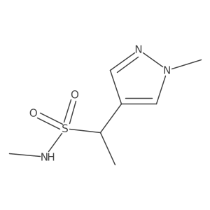 N-methyl-1-(1-methyl-1H-pyrazol-4-yl)ethane-1-sulfonamide Structure