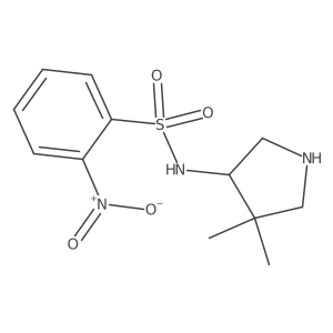 N-(4,4-dimethylpyrrolidin-3-yl)-2-nitrobenzene-1-sulfonamide结构式