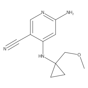 6-Amino-4-[[1-(methoxymethyl)cyclopropyl]amino]-3-pyridinecarbonitrile Structure