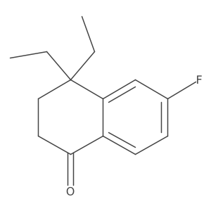 4,4-Diethyl-6-fluoro-1,2,3,4-tetrahydronaphthalen-1-one结构式