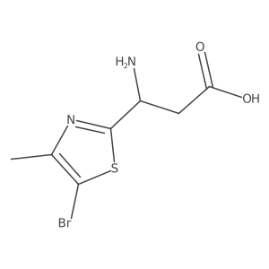 (3S)-3-amino-3-(5-bromo-4-methyl-1,3-thiazol-2-yl)propanoic acid Structure