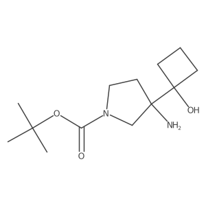 Tert-butyl 3-amino-3-(1-hydroxycyclobutyl)pyrrolidine-1-carboxylate Structure
