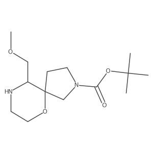 Tert-butyl 10-(methoxymethyl)-6-oxa-2,9-diazaspiro[4.5]decane-2-carboxylate Structure