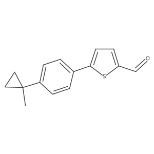 5-[4-(1-Methylcyclopropyl)phenyl]thiophene-2-carbaldehyde结构式