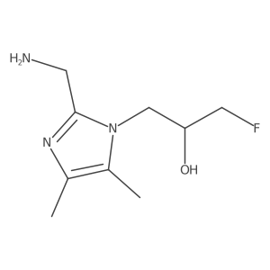 1-[2-(aminomethyl)-4,5-dimethyl-1H-imidazol-1-yl]-3-fluoropropan-2-ol结构式